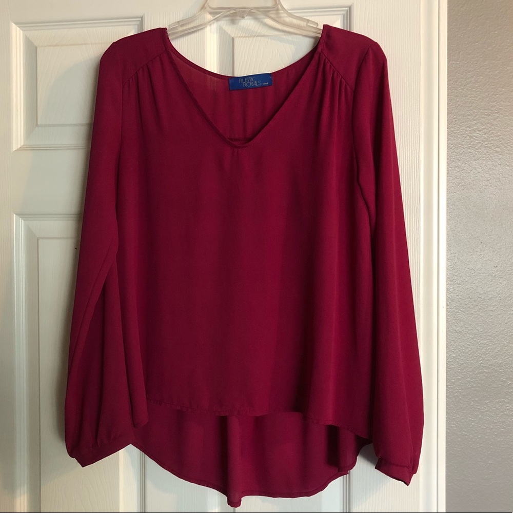 Berry Colored Rustic Royals Top S
